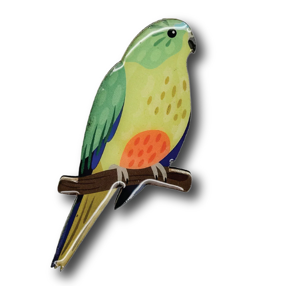 Brooch Orange-bellied Parrot