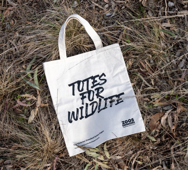 Bag Totes for Wildlife - Victorian Grassland Earless Dragon