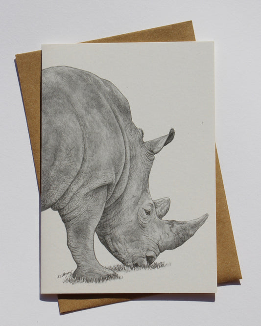 Greeting Card Rhinoceros